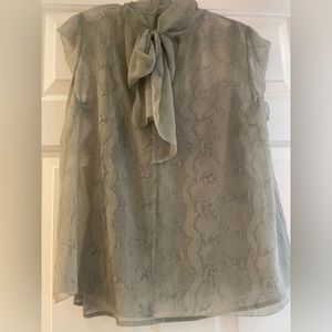 NWT Anthropologie sleeveless poly tie neck top